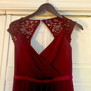 Burgundy dress! Size 4. Perfect for bridesmaid or black tie affair!